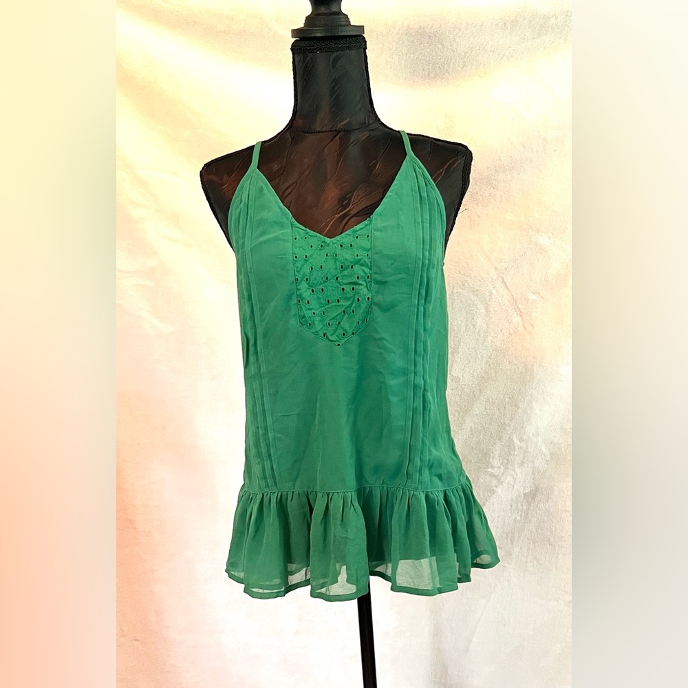 Green Sleeveless Women's Top